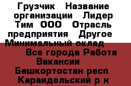 Грузчик › Название организации ­ Лидер Тим, ООО › Отрасль предприятия ­ Другое › Минимальный оклад ­ 11 000 - Все города Работа » Вакансии   . Башкортостан респ.,Караидельский р-н